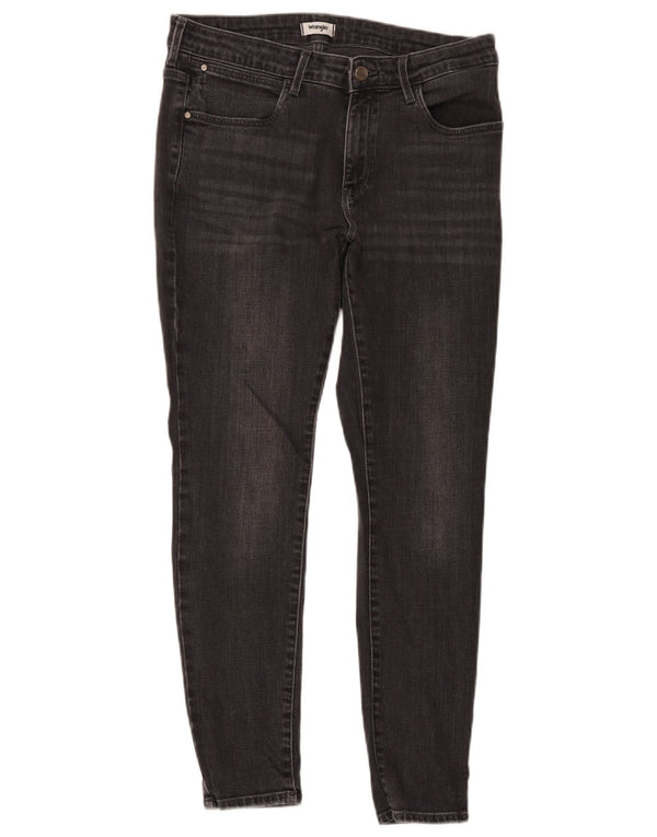 Wrangler Womens Skinny Jeans W31 L30 Black Cotton