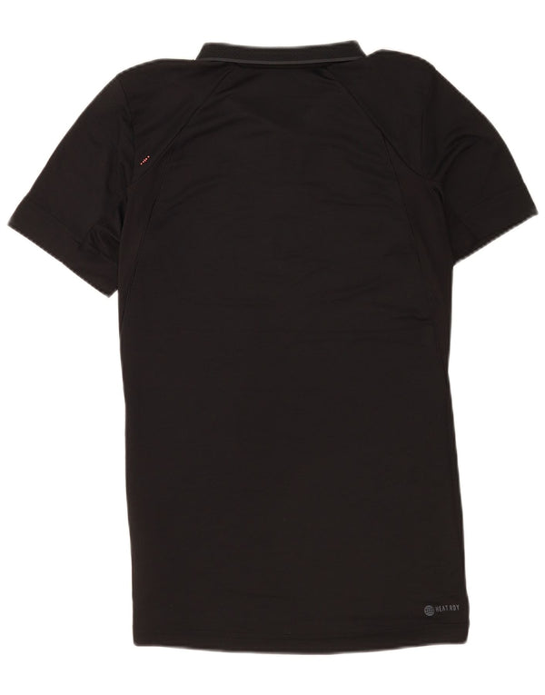 Polo Adidas da uomo con vestibilità regolare, media, in poliestere nero