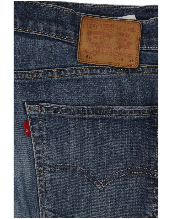 Jeans slim da uomo Levi's W36 L34 cotone blu