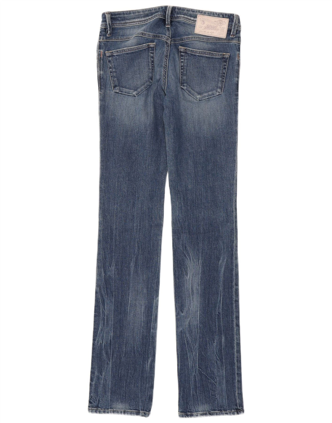 Jeans slim dritti Newz da donna Diesel W27 L34 cotone blu