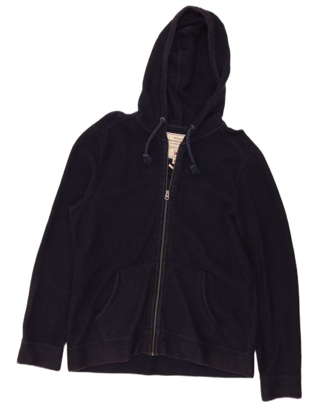 Felpa con cappuccio e zip da uomo Fat Face, grande, in cotone blu navy