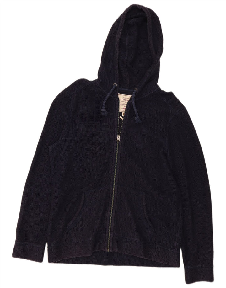 Felpa con cappuccio e zip da uomo Fat Face, grande, in cotone blu navy