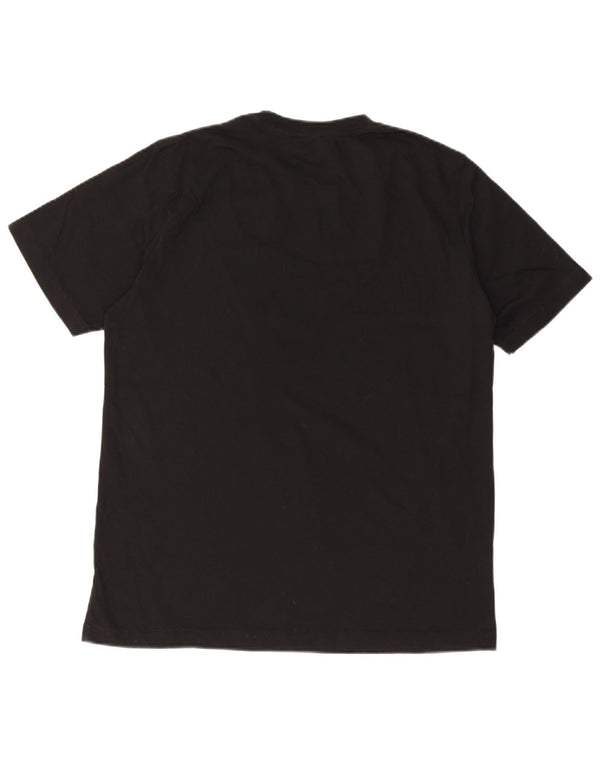 T-shirt grafica da uomo Diesel Top grande in cotone nero