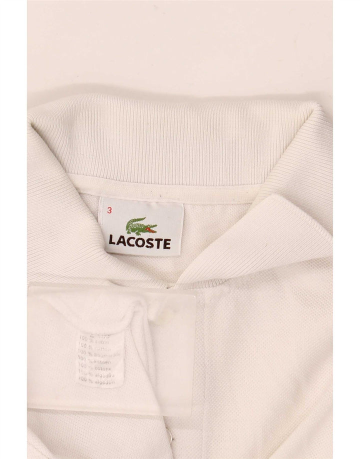 Polo da uomo Lacoste taglia 3 piccola in cotone bianco