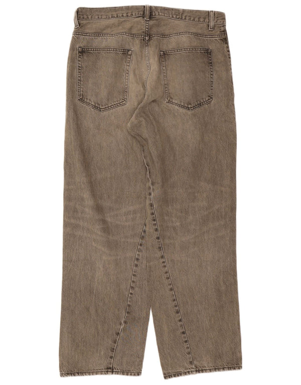 Jeans larghi da donna Zara EU 42 Large W32 L32 cotone grigio