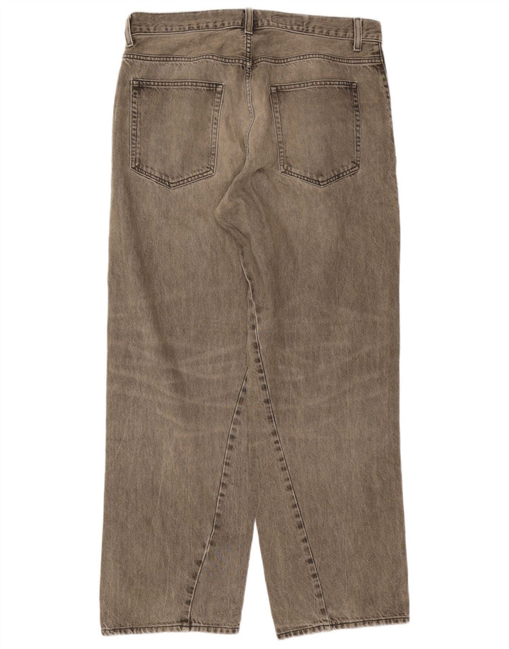 Jeans larghi da donna Zara EU 42 Large W32 L32 cotone grigio