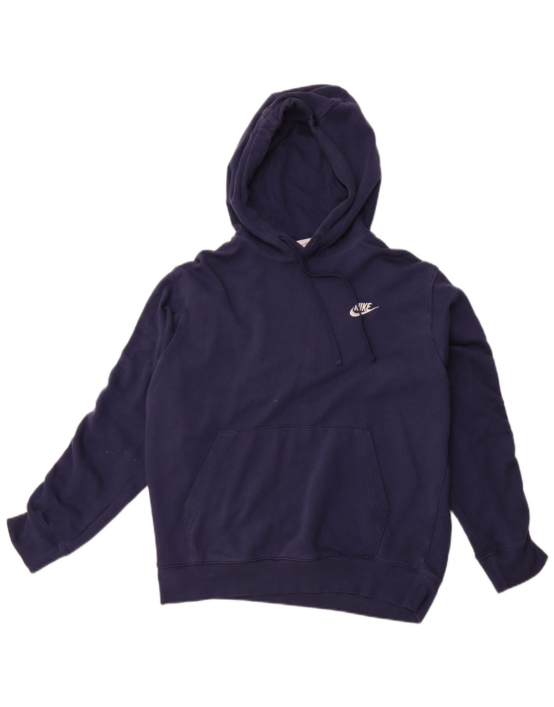 Felpa con cappuccio grafica da uomo Nike Large in cotone blu navy