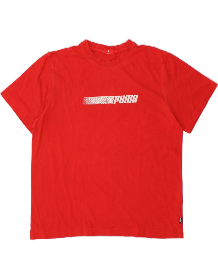 PUMA Mens Graphic T-Shirt Top XL Red Cotton Vintage Puma and Second-Hand Puma from Messina Hembry 