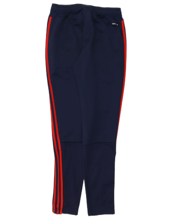 Pantaloni da tuta da uomo Adidas Manchester United piccoli in poliestere blu navy