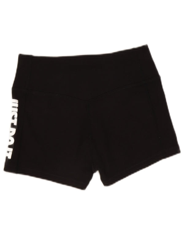 Pantaloncini sportivi Nike Dri Fit Graphic da donna UK 10 piccoli in cotone nero