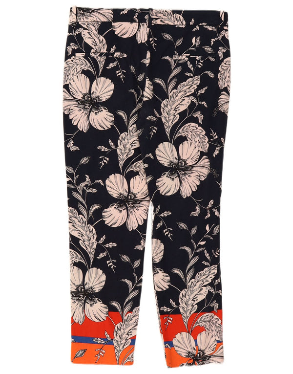 Pantaloni corti da donna Zara EU 36 XS W26 L25 Cotone floreale blu navy