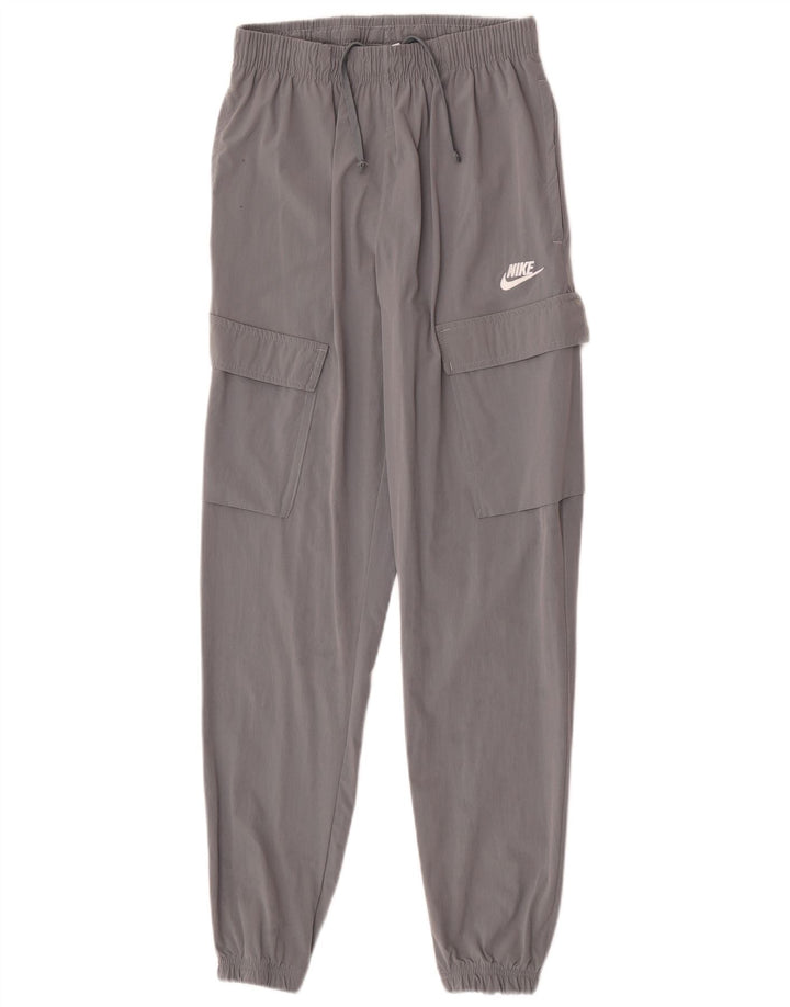 Pantaloni della tuta cargo Nike da uomo, pantaloni da jogging, piccoli, in nylon grigio
