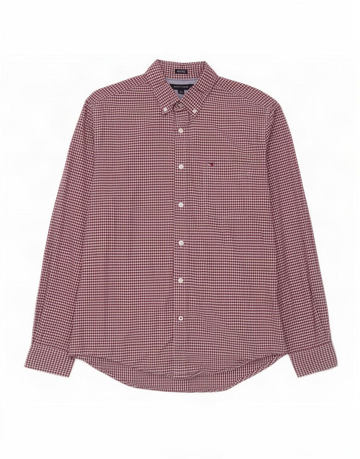 Tommy Hilfiger Uomo Camicia in flanella Grande cotone a quadretti rossi