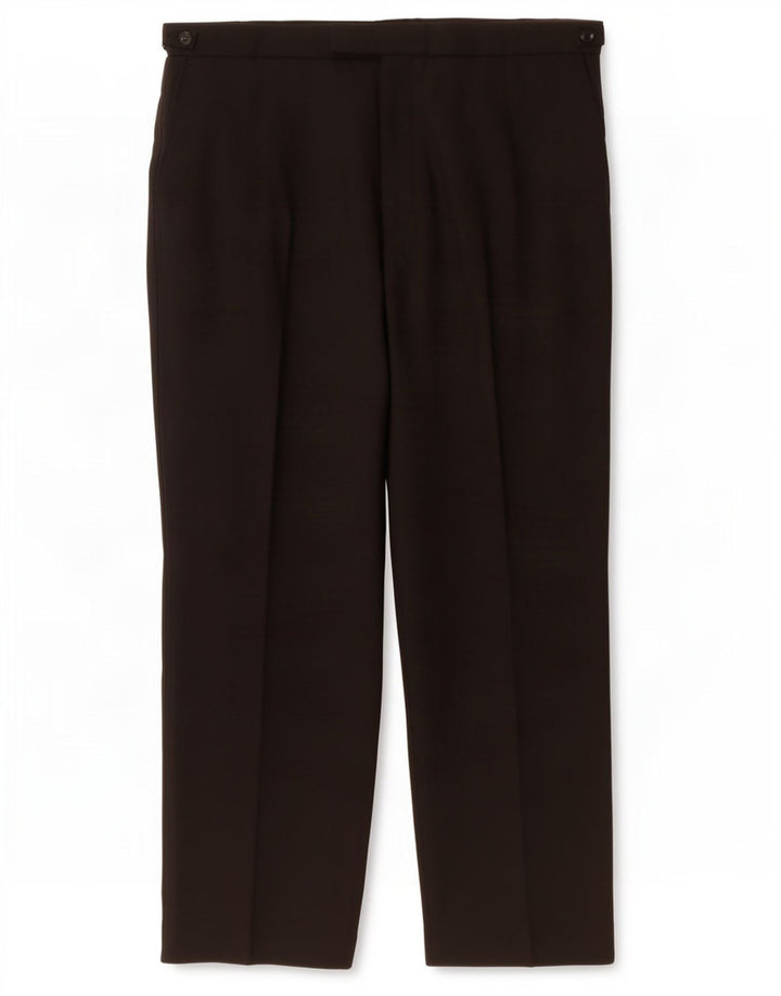 Pantaloni da abito affusolati da uomo Marks & Spencer W40 L29 poliestere nero
