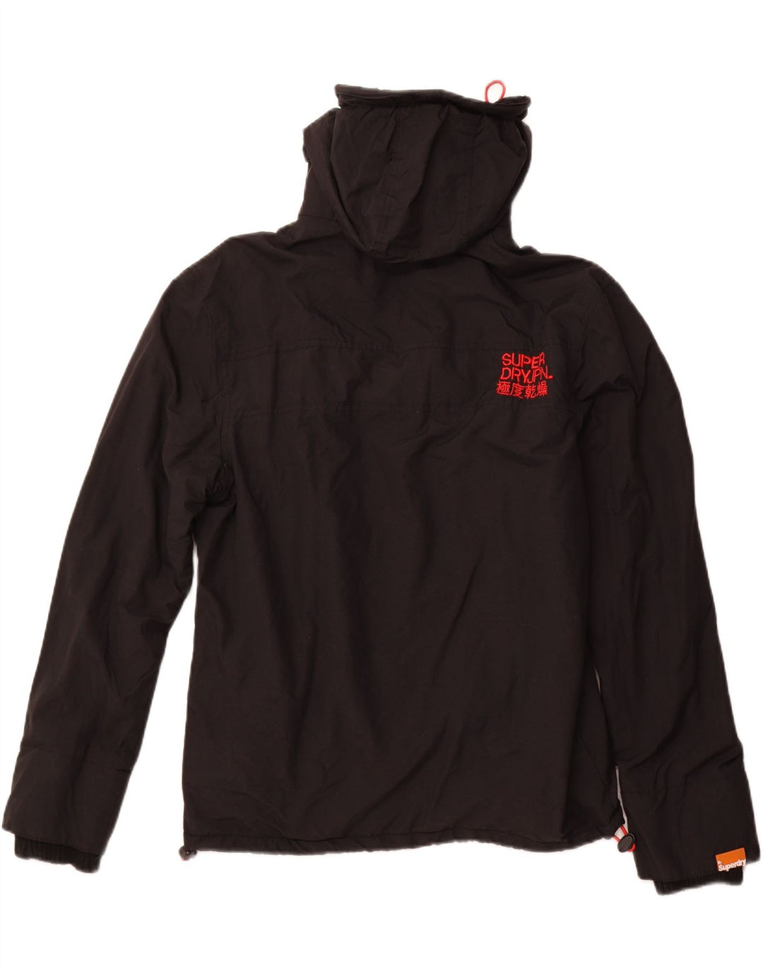 Giacca a vento da uomo con cappuccio The Windcheater SUPERDRY UK 40 grande nera