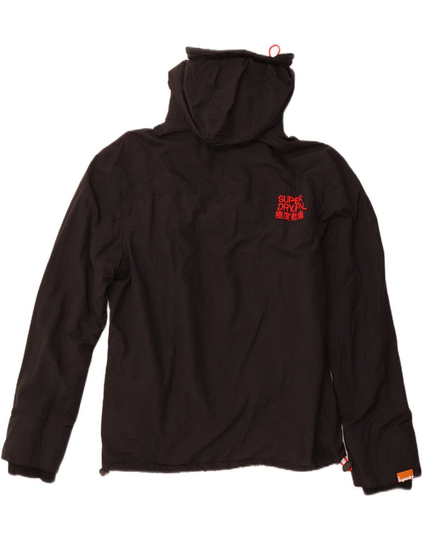 Giacca a vento da uomo con cappuccio The Windcheater SUPERDRY UK 40 grande nera