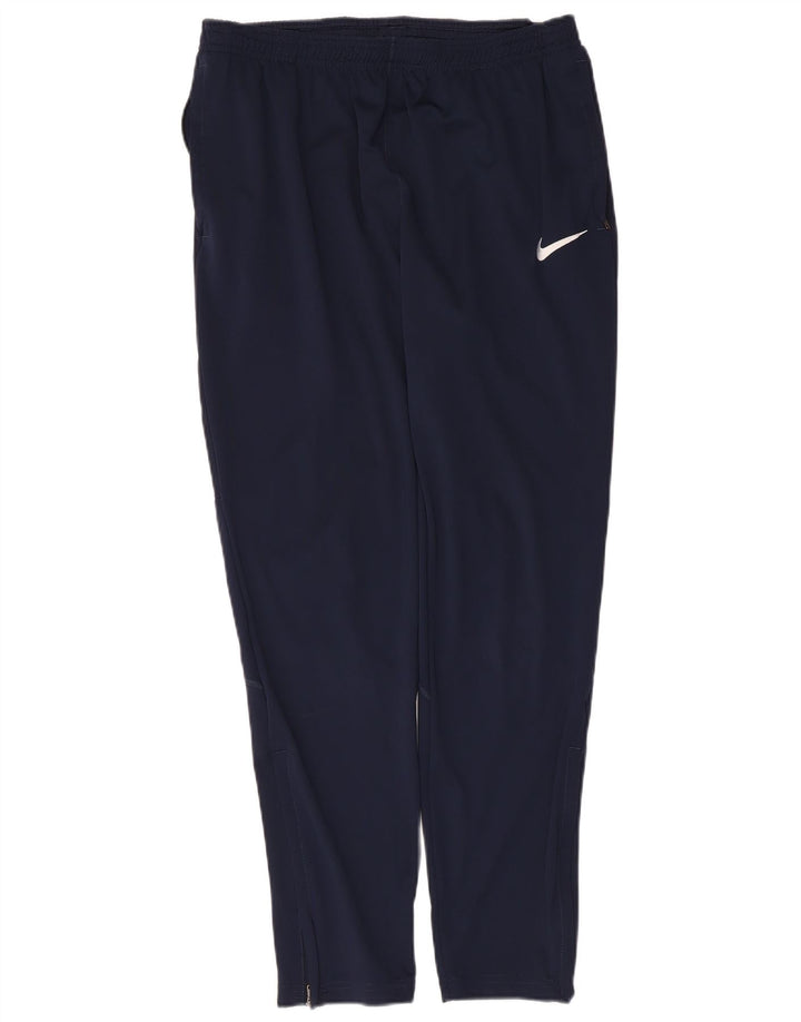 Pantaloni da tuta Nike Dri Fit da uomo, grandi, in poliestere blu navy