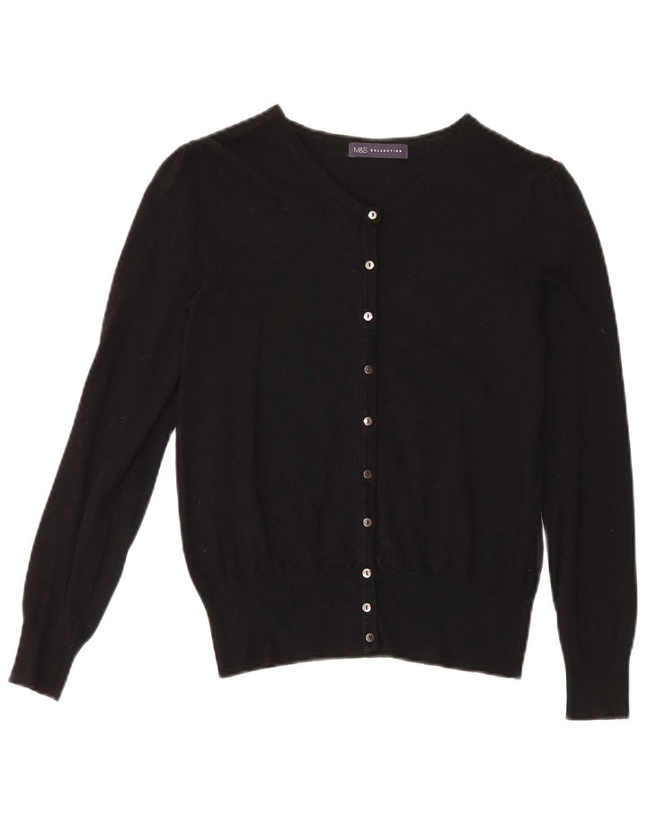 Maglione cardigan da donna Marks & Spencer UK 10 piccolo nero