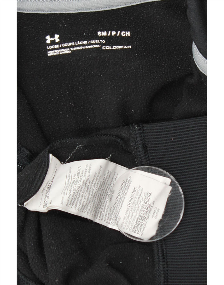 UNDER ARMOUR Maglione con cappuccio e zip grafica Cold Gear da uomo piccolo nero