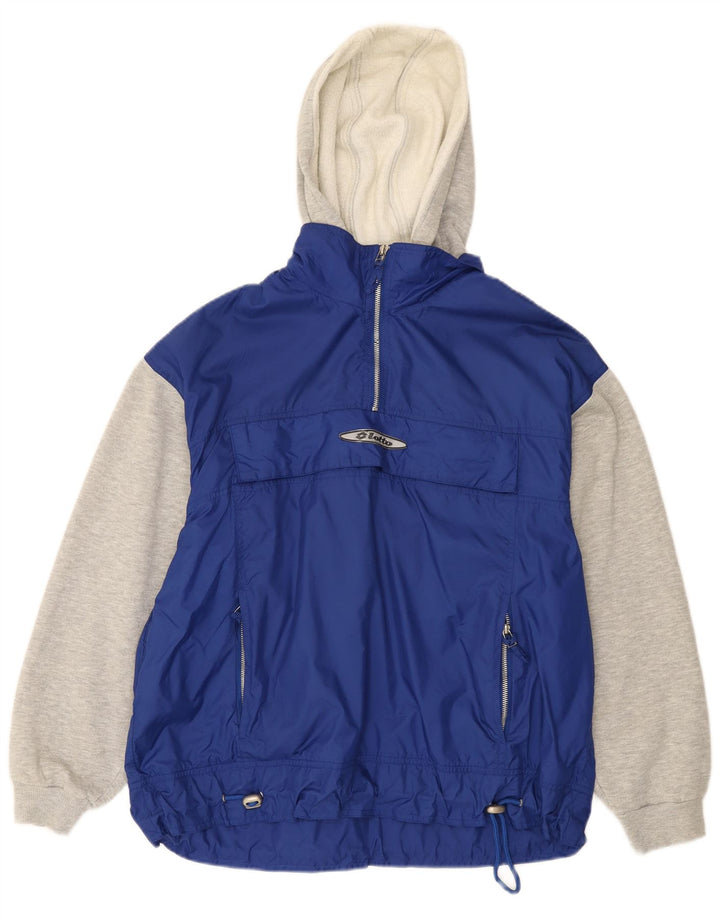Lotto Giacca da uomo con cappuccio e pullover da tuta, grande, color block blu