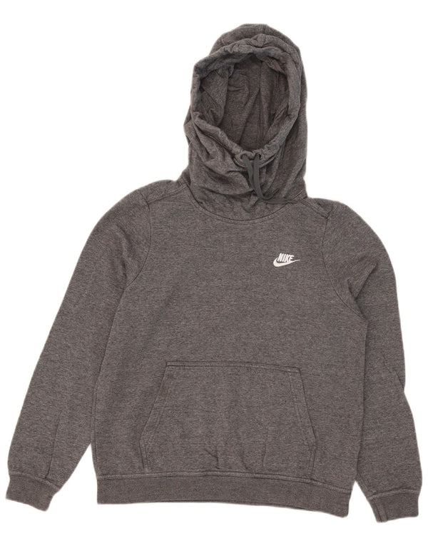 Felpa con cappuccio da donna Nike UK 14 cotone grigio medio