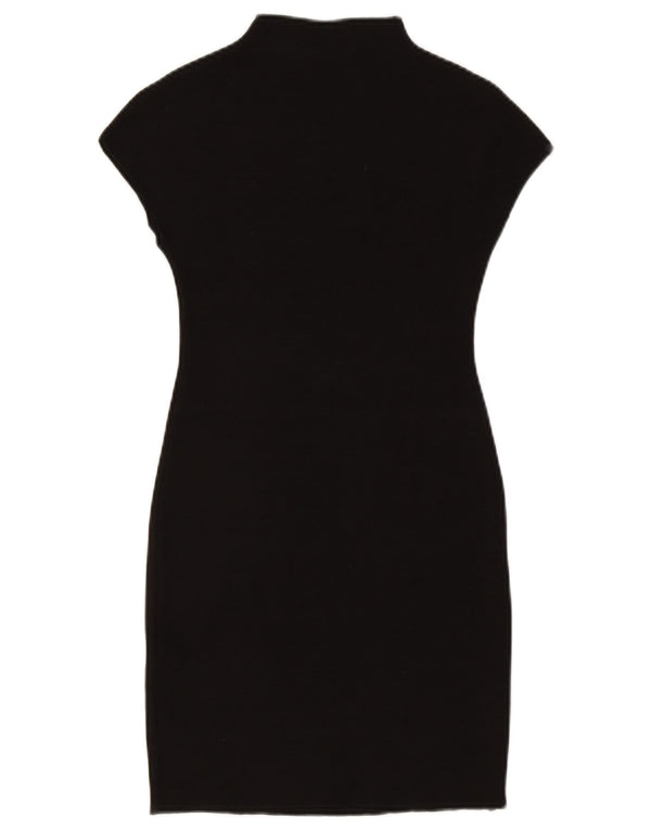 Vestito aderente a maniche corte da donna Zara UK 8 piccolo in viscosa nera