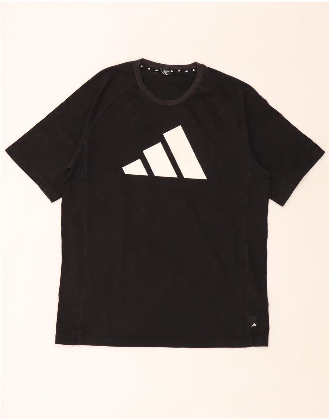 T-shirt grafica da uomo Adidas Top media nera