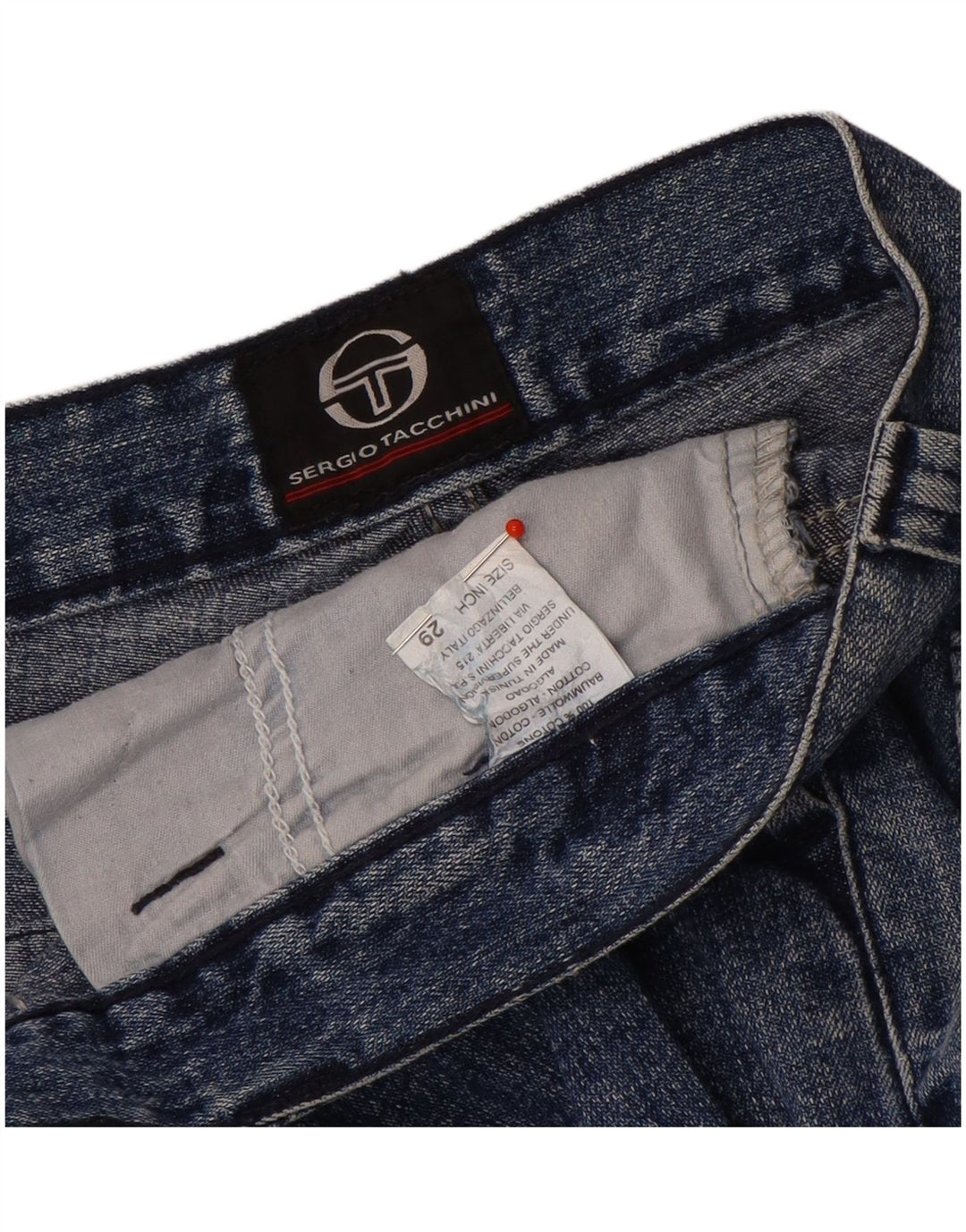 Jeans Bootcut da donna Sergio Tacchini W29 L35 cotone blu