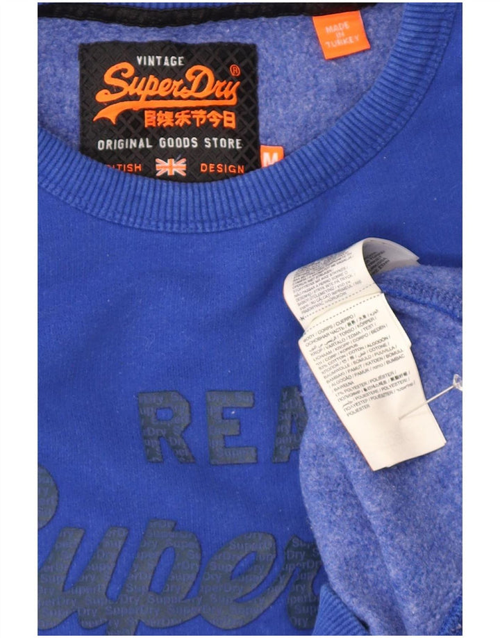 Felpa grafica da uomo Superdry in cotone blu medio