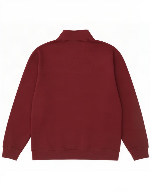 Felpa da uomo con collo con zip Nautica, maglione 2XL, cotone marrone