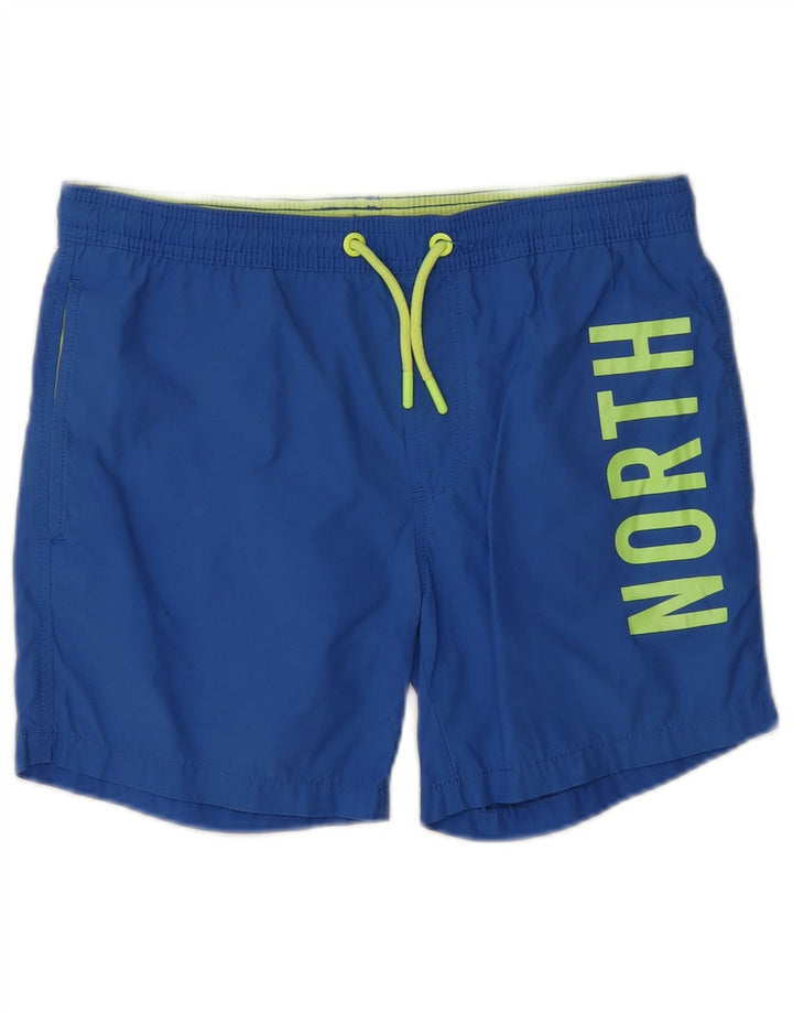 Pantaloncini da bagno con grafica North Sails per ragazzi 11-12 anni in poliestere blu