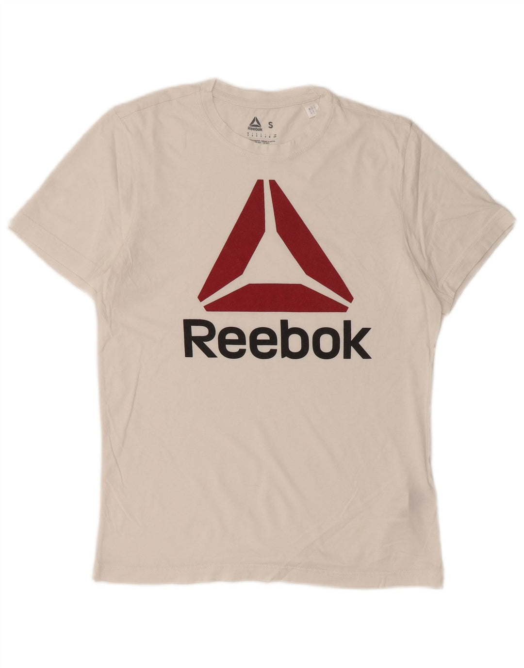 T-shirt grafica da uomo REEBOK Top piccola in cotone bianco