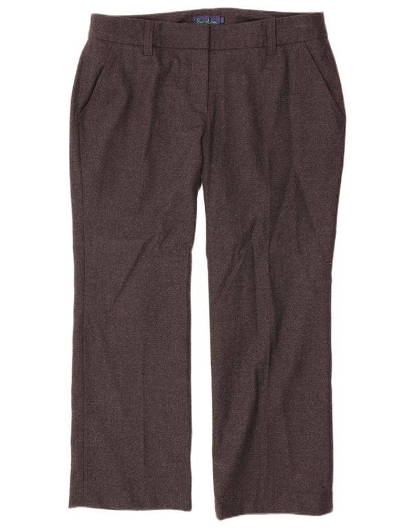 BODEN Womens Straight Suit Trousers UK 16 Large W36 L29 Grey Wool