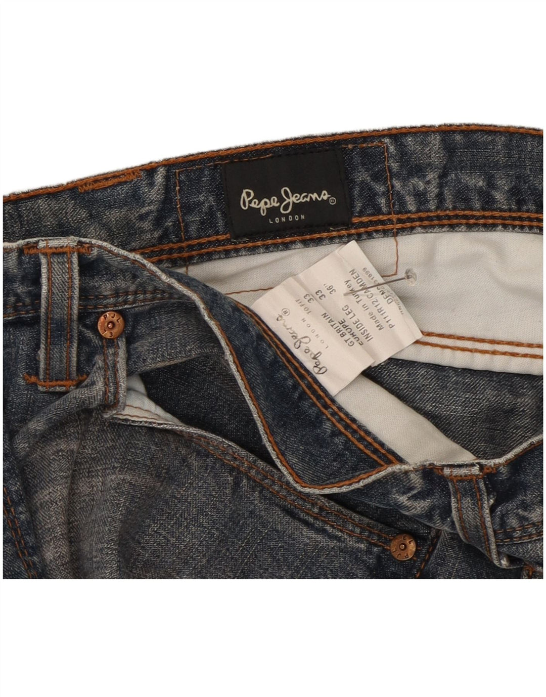 PEPE Jeans Jeans dritti da uomo W33 L36 Cotone blu