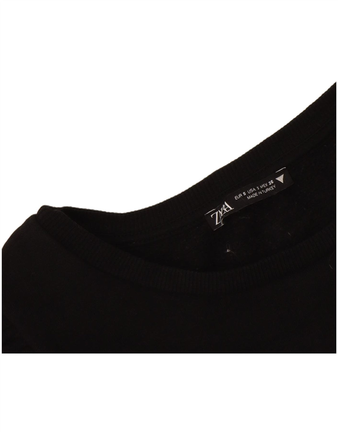 Top corto da donna Zara a maniche lunghe UK 8 piccolo nero