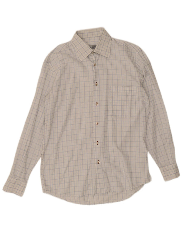Camicia da uomo Marcus taglia 40 15 1/2 medio a quadri bianchi