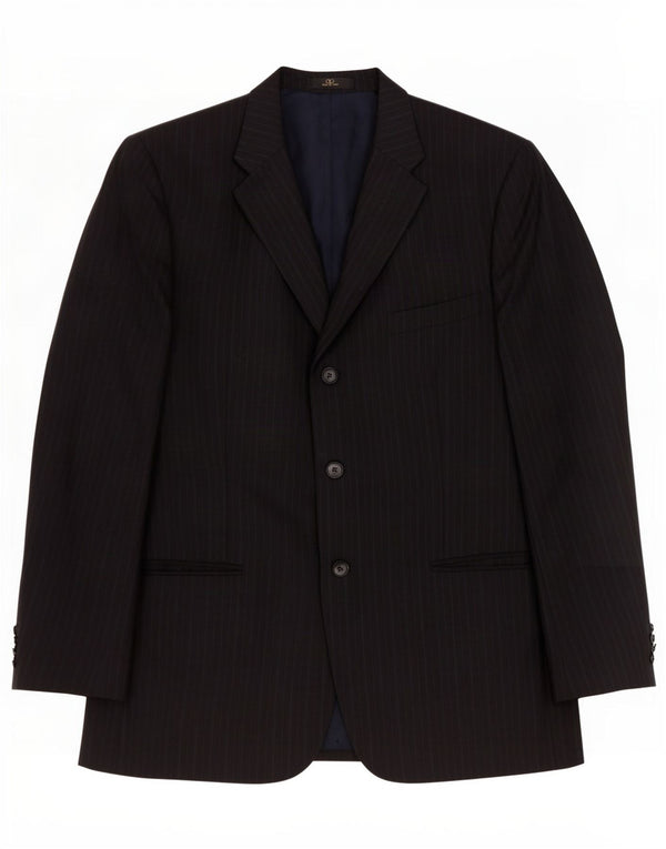Valentino Giacca blazer da uomo a 3 bottoni IT 54 2XL Gessato nero Classico