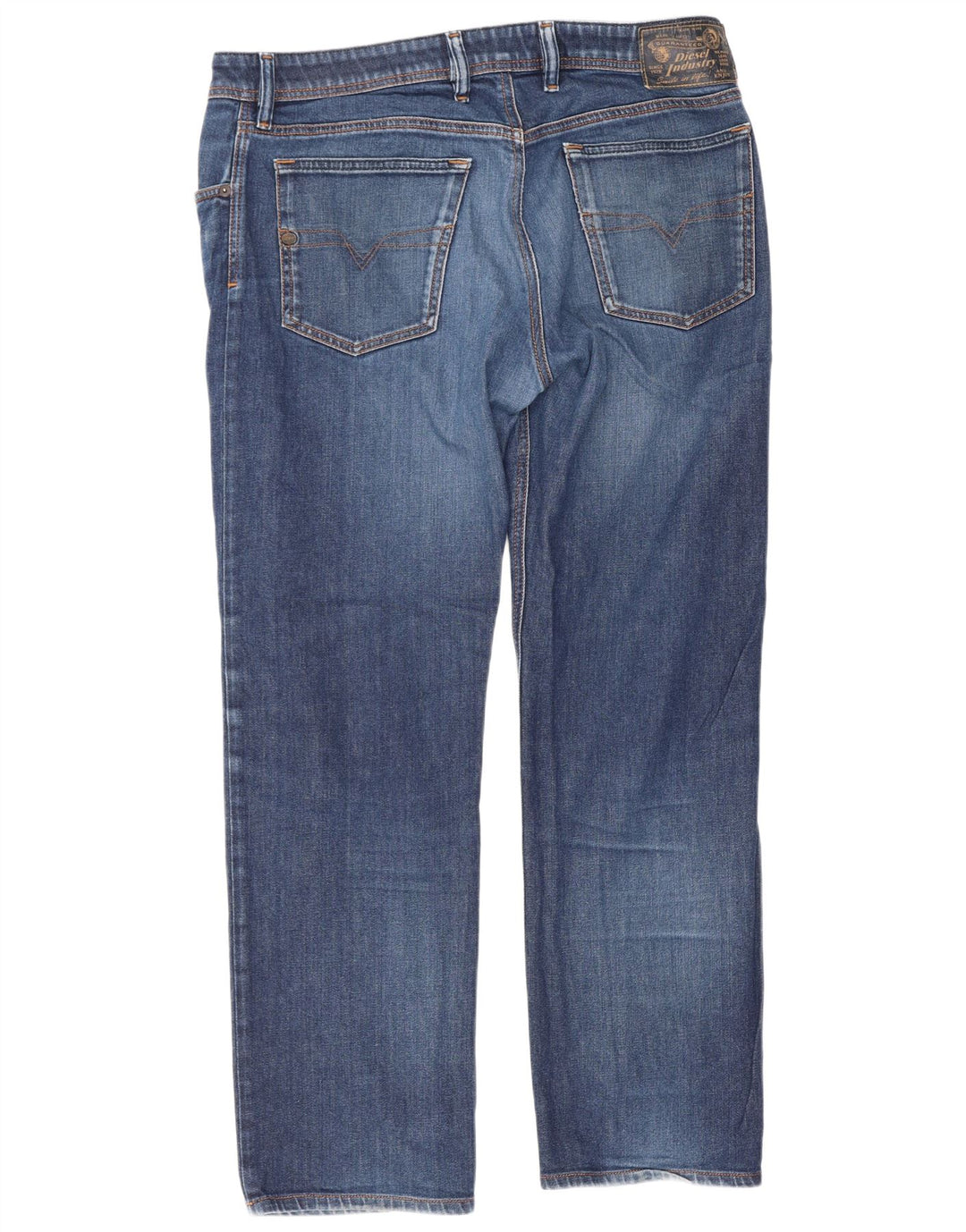 Jeans dritti regolari Waykee da uomo Diesel W34 L28 cotone blu