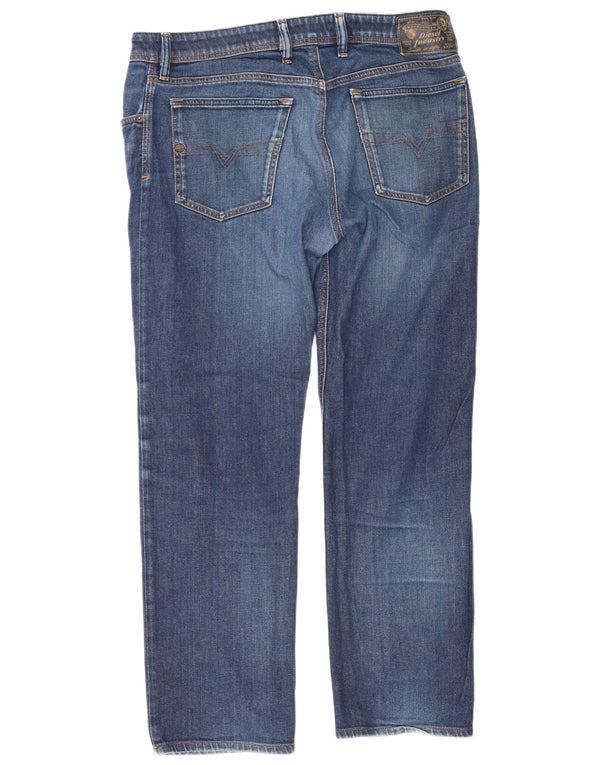 Jeans dritti regolari Waykee da uomo Diesel W34 L28 cotone blu