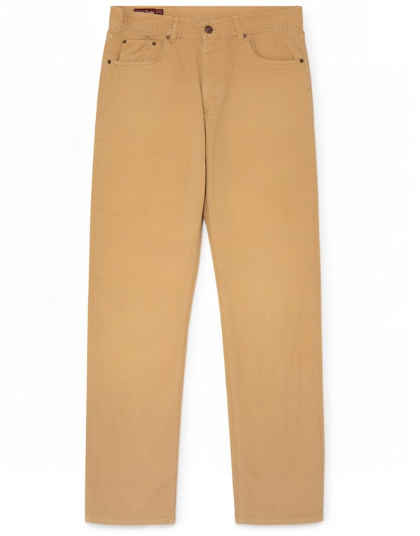Pantaloni casual dritti da uomo Marlboro Classics W33 L34 Cotone beige