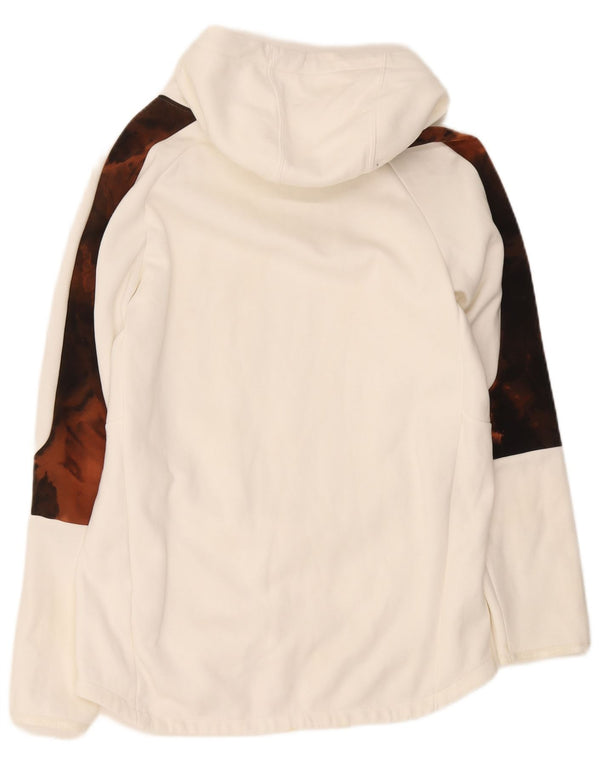 Felpa con cappuccio da donna Puma UK 16 Large in cotone color block bianco