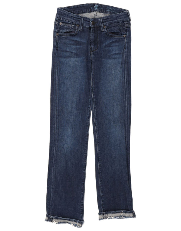 7 For All Mankind Jeans dritti da donna W25 L28 Cotone blu navy