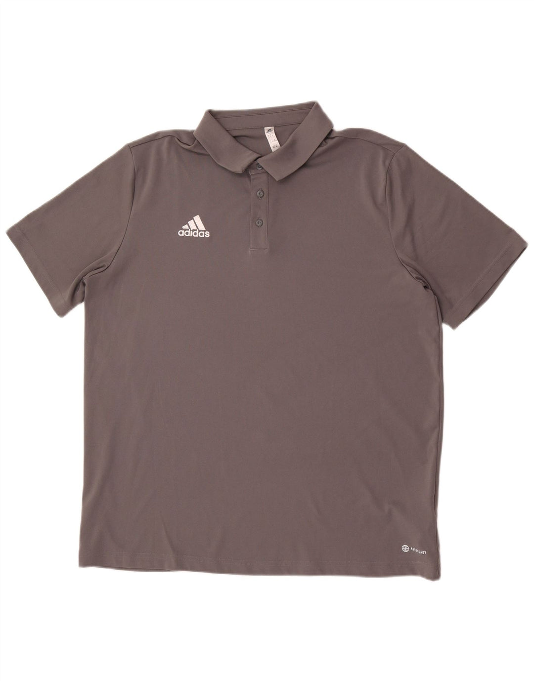 Polo Adidas Aeroready da uomo XL in poliestere grigio