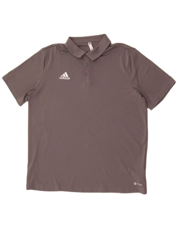 Polo Adidas Aeroready da uomo XL in poliestere grigio