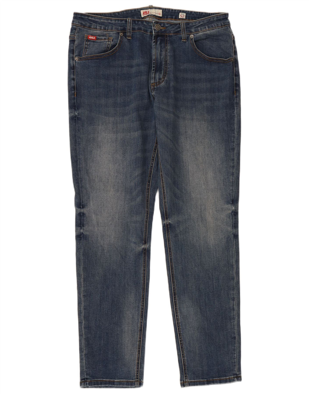 Jeans Slim Uomo Rifle IT 52 XL W38 L32 Blu Cotone