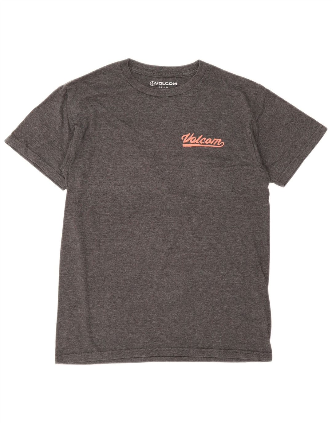 T-shirt grafica da uomo Volcom Top piccola in cotone grigio