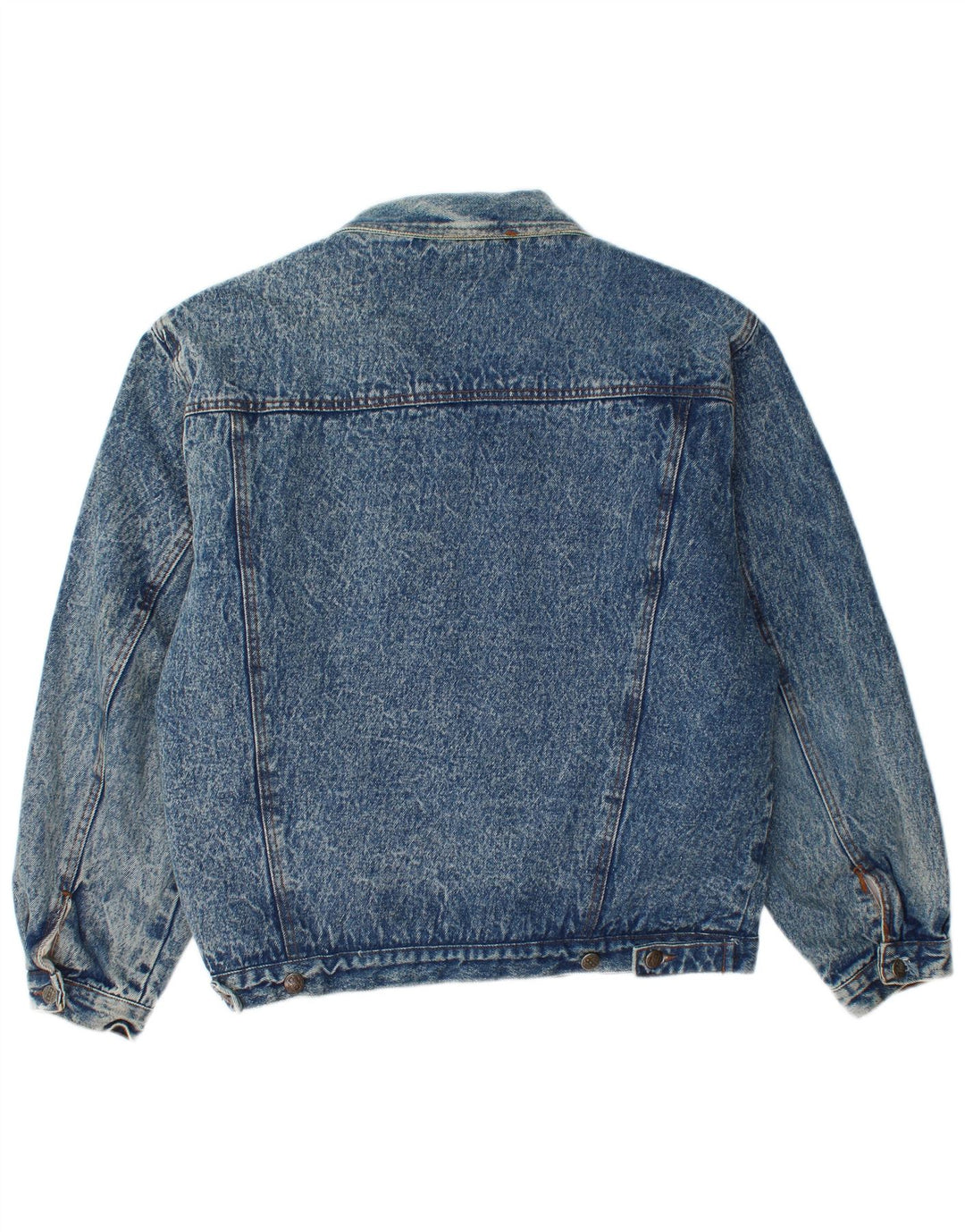 Giacca vintage in denim Sherpa da uomo IT 48 cotone blu medio