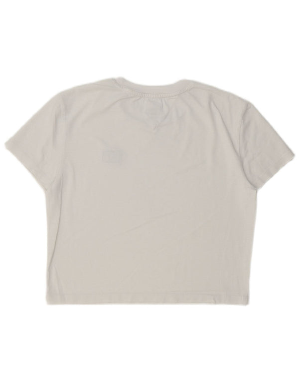 Maglietta corta da donna Tommy Hilfiger UK 10 piccola bianca