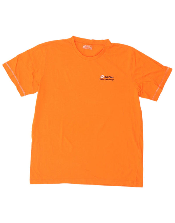 Lotto Mens T-Shirt Top 2XL Orange Cotton
