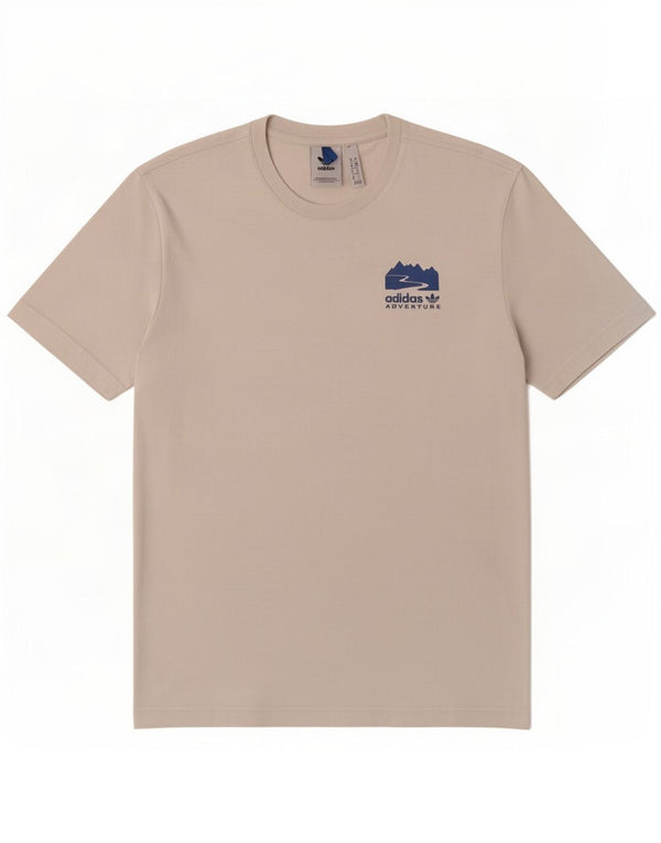 T-shirt grafica da uomo Adidas Top piccola in cotone bianco